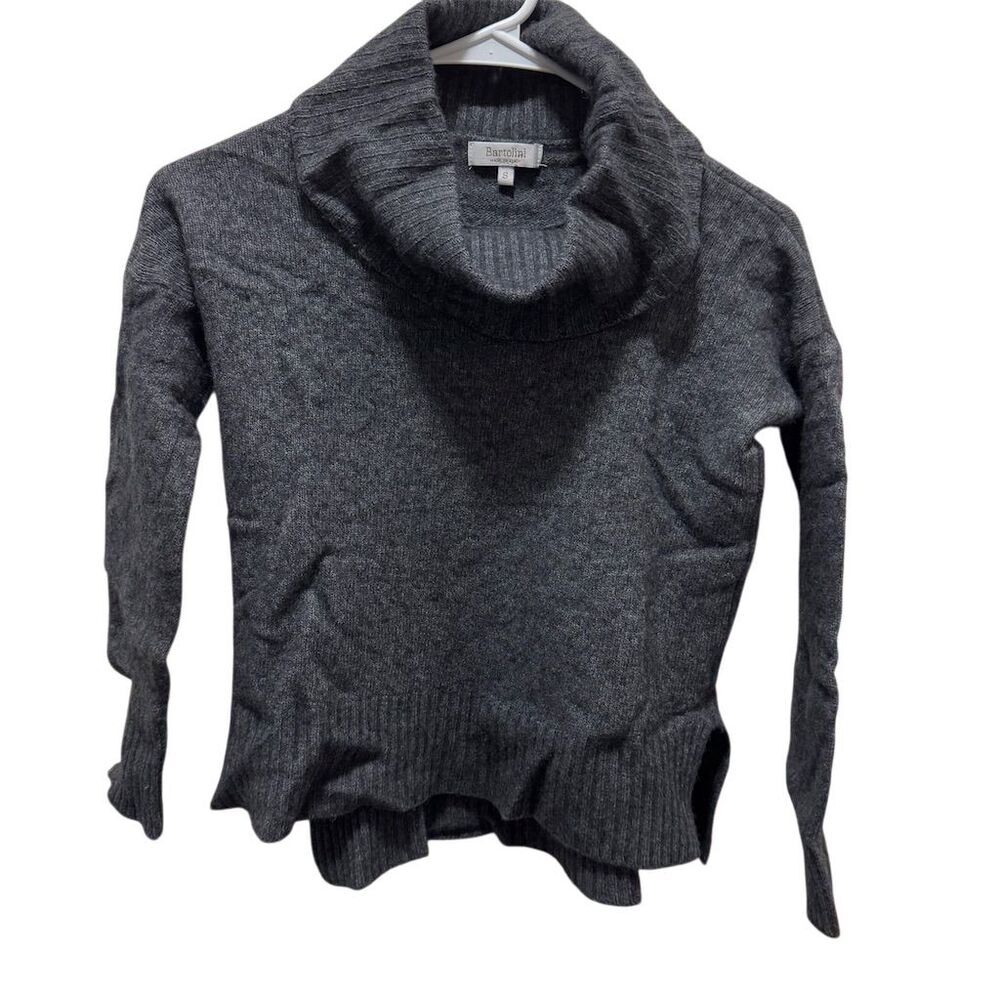 Women's Wool Cashmere blend Cowl Neck Gray Pullover Sweater‎ Size S